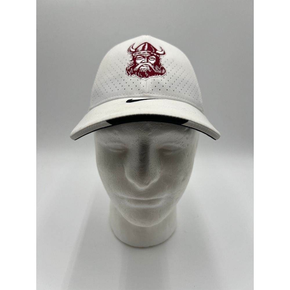 Nike Heritage 86 White Viking Mascot Perforated Adjustable‎ Golf Hat Cap Mens